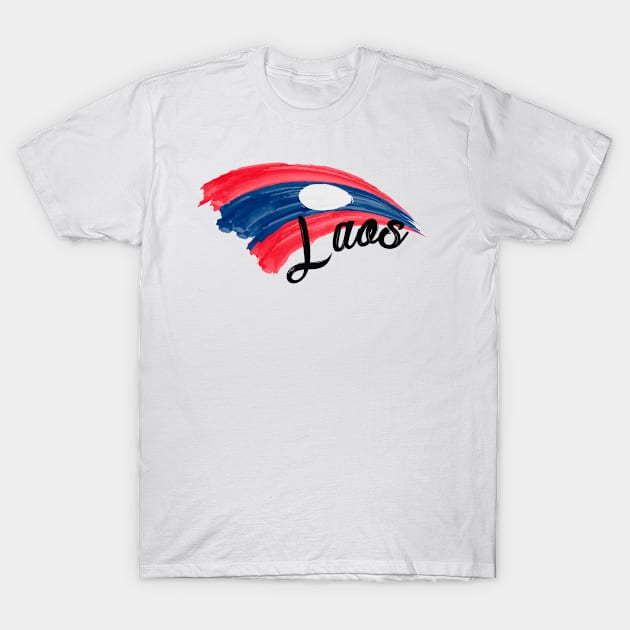 Laos flag T-Shirt by SerenityByAlex